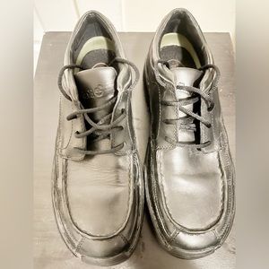 Timberland Barrett Moc Toe Black Leather Oxfords Loafers Shoes Men's 10